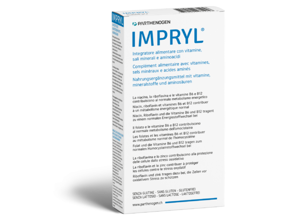 IMPRYL® è il supporto di micronutrienti con metilfolato per l’integrazione di una dieta sana ed equilibrata.